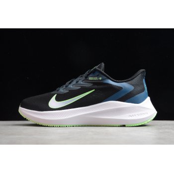 2020 Nike Zoom Winflo 7 Black Valerian Blue-Vapor Green CJ0291-004 Shoes